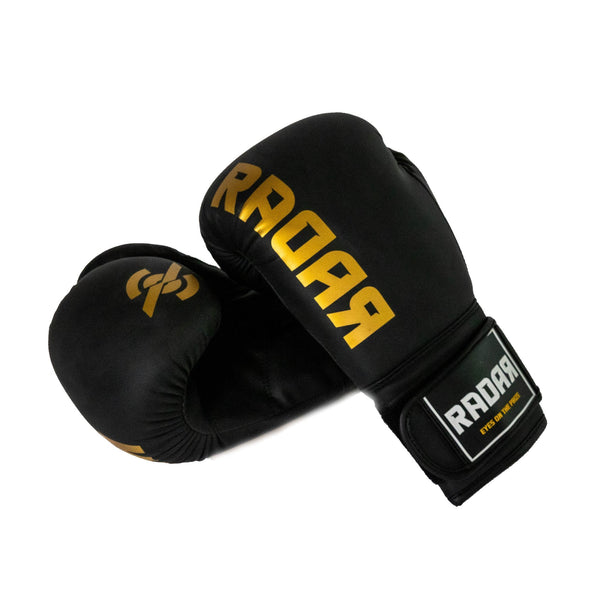 Bokshandschoenen kids Zwart/Goud - Radar Gear – Premium sportkleding & accessoires voor topprestaties