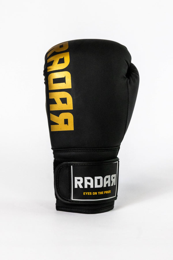 Bokshandschoenen kids Zwart/Goud - Radar Gear – Premium sportkleding & accessoires voor topprestaties
