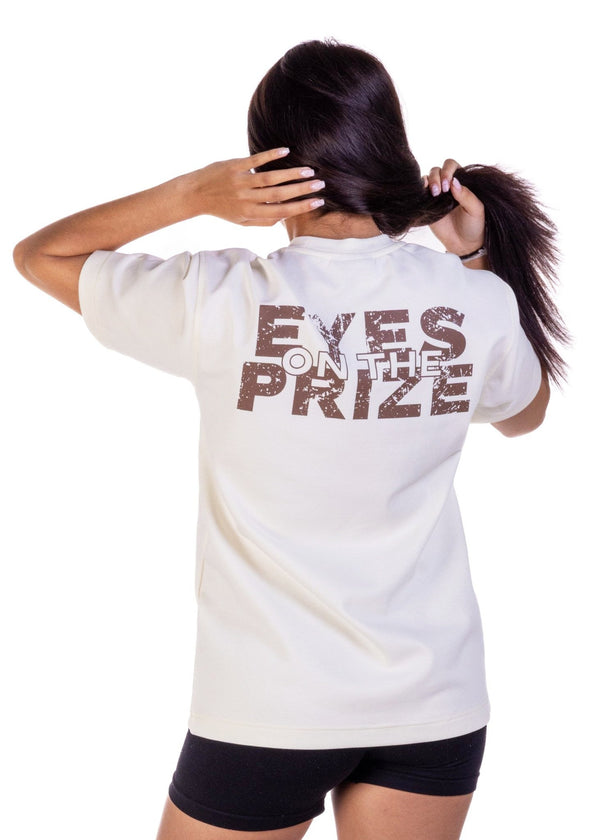 Go Getter Oversized T-shirt Creme Dames - Radar Gear – Premium sportkleding & accessoires voor topprestaties