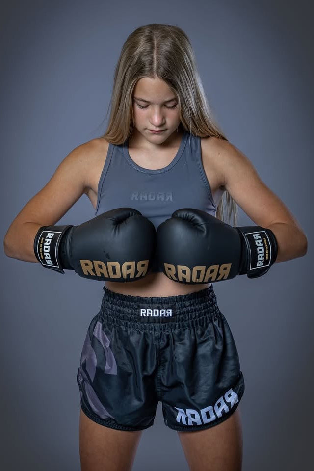 RADAR KINDER BOKSHANSCHOENEN ZWART/GOUD