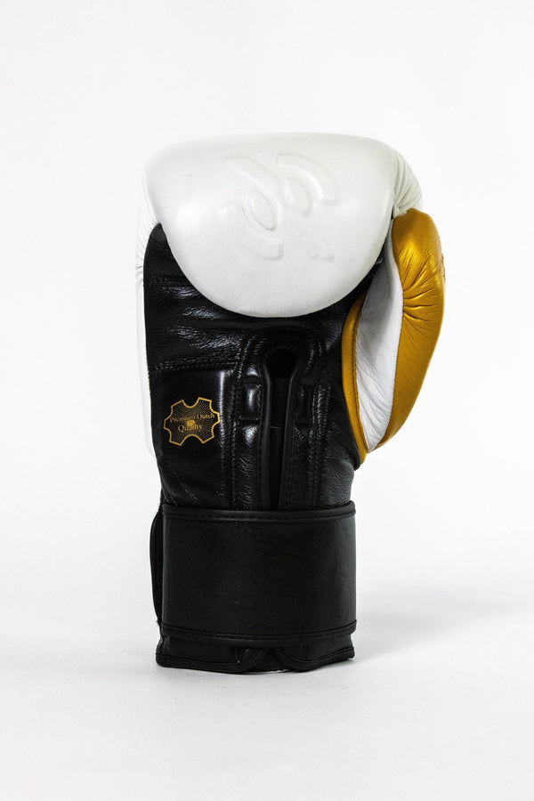 Bokshandschoenen Wit Goud - Radar Gear – Premium sportkleding & accessoires voor topprestaties