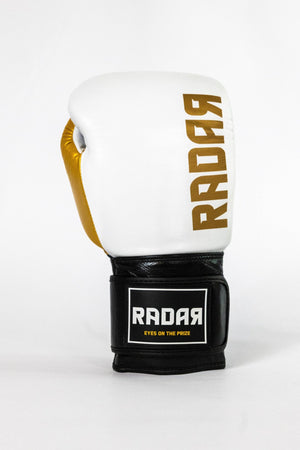 Bokshandschoenen Wit Goud - Radar Gear – Premium sportkleding & accessoires voor topprestaties