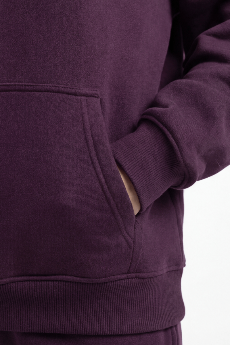 ESSENTIAL OVERSIZED HOODIE BURGUNDY