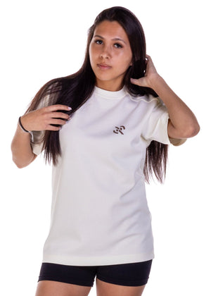 Go Getter Oversized T-shirt Creme Dames - Radar Gear – Premium sportkleding & accessoires voor topprestaties
