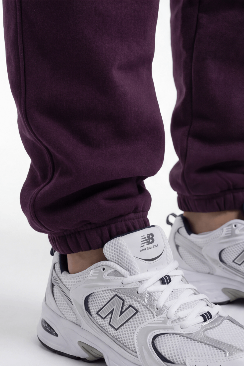 ESSENTIAL OVERSIZED JOGGERS BURGUNDY