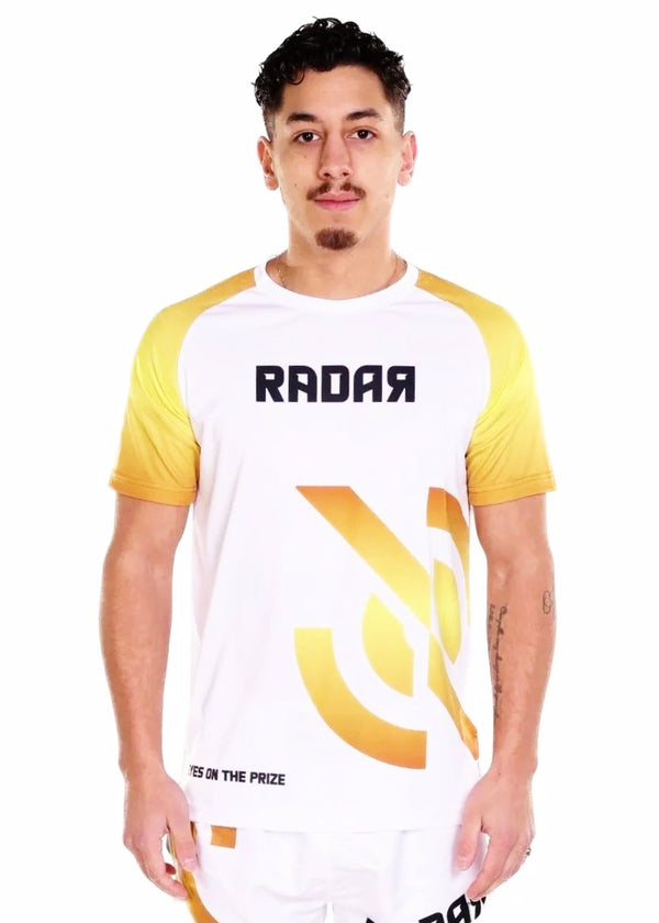 Muay Thai Shirt - Wit/Geel - Radar Gear – Premium sportkleding & accessoires voor topprestaties