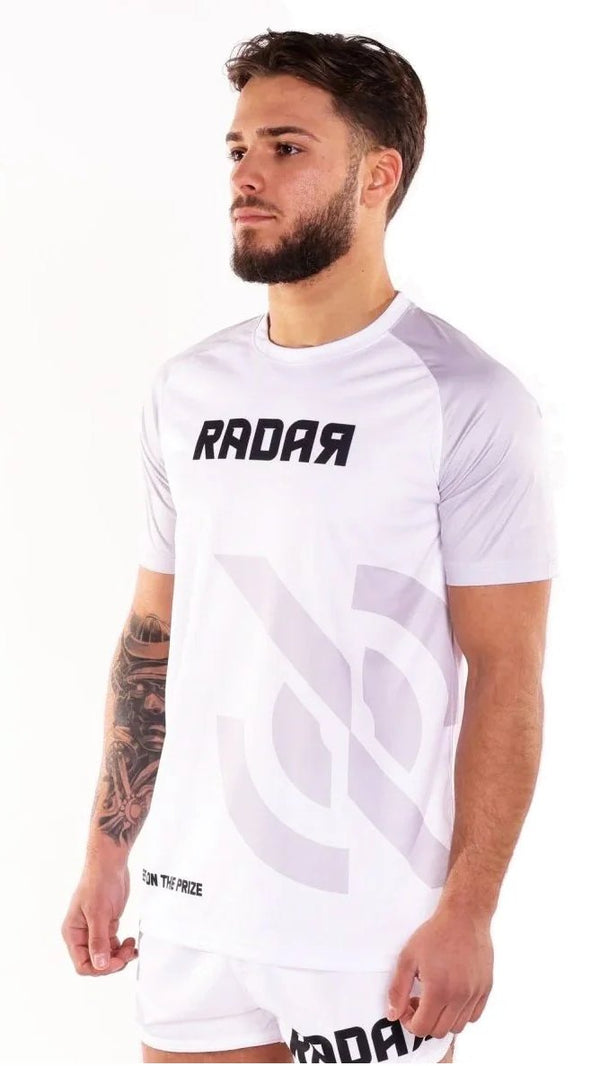 Muay Thai Shirt - Wit/Grijs - Radar Gear – Premium sportkleding & accessoires voor topprestaties