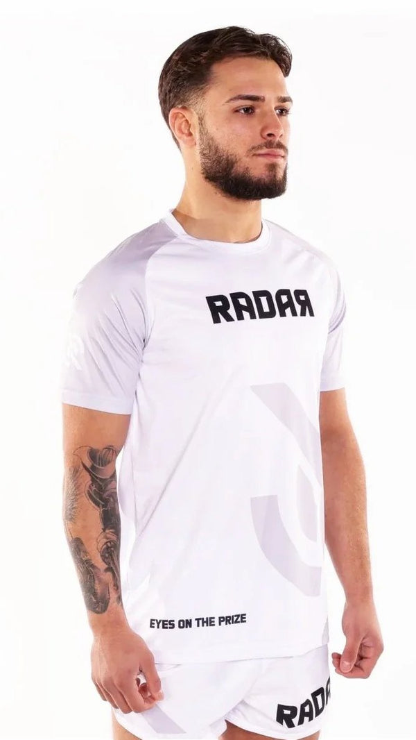 Muay Thai Shirt - Wit/Grijs - Radar Gear – Premium sportkleding & accessoires voor topprestaties