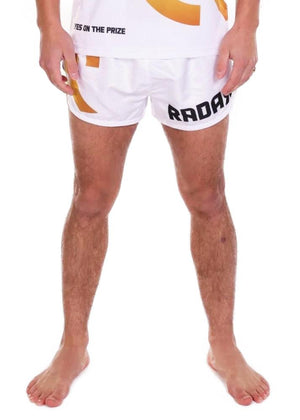 Muay Thai Short - Wit/Geel - Radar Gear – Premium sportkleding & accessoires voor topprestaties