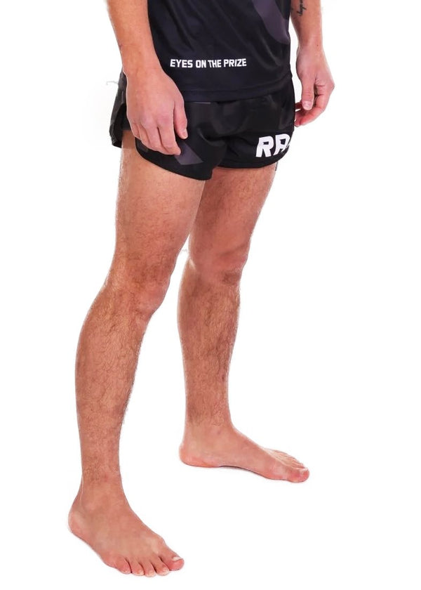 Muay Thai Shorts - Zwart/Grijs - Radar Gear – Premium sportkleding & accessoires voor topprestaties